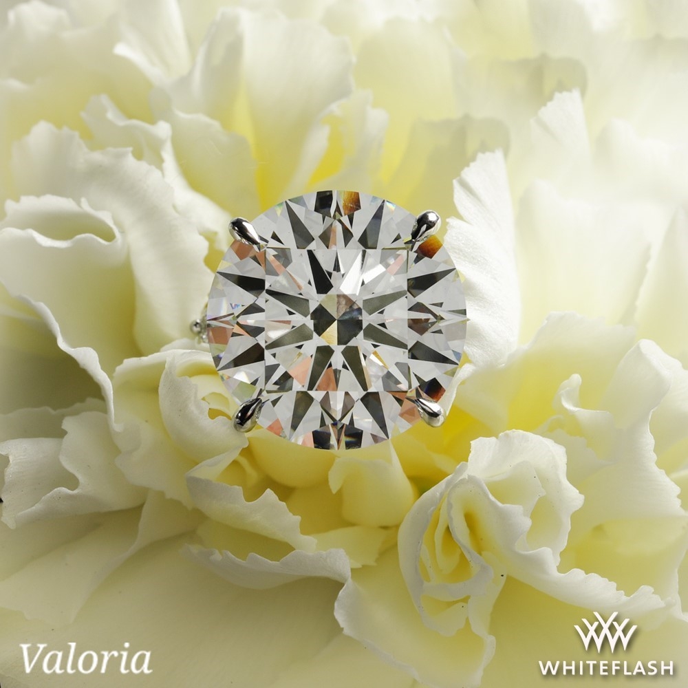 14k White Gold Valoria Spaced Diamond Engagement Ring