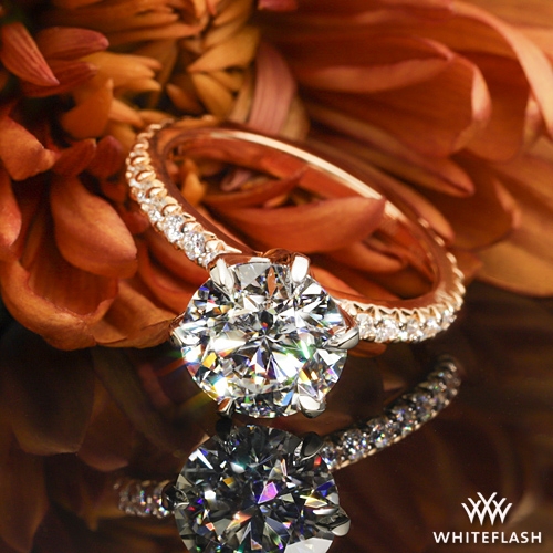 18k Rose Gold Cadence Diamond Engagement Ring
