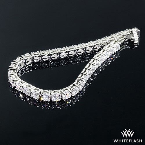 3.00ctw 14k White Gold Four-Prong Classic Lab Created Diamond Tennis Bracelet