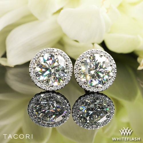 18k White Gold Tacori FE 670 Diamond Earrings