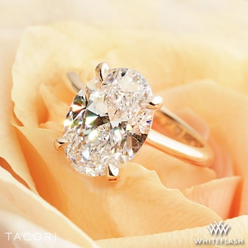 18k Rose Gold Tacori HT2580RD6.5 Founders Collection Solitaire Engagement Ring