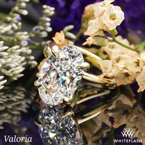14k Yellow Gold Valoria Four Prong Solitaire Engagement Ring