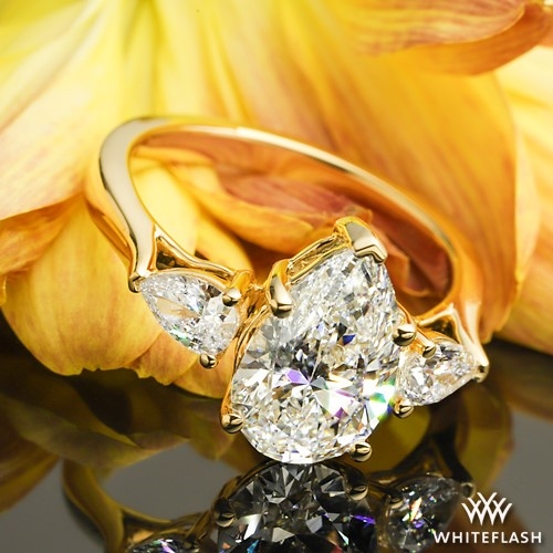 18k Yellow Gold Custom 3 Stone Ring