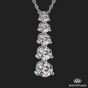 Five Stone Cascade Diamond Drop Pendant
