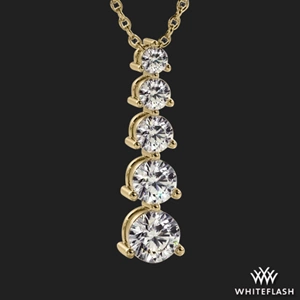 Five Stone Cascade Diamond Drop Pendant