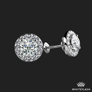Halo Diamond Stud Earrings