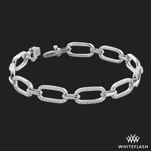 Paperclip Diamond Link Bracelet