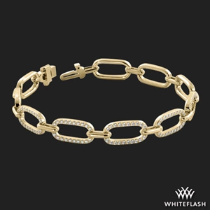 Paperclip Diamond Link Bracelet