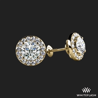 Halo Diamond Stud Earrings