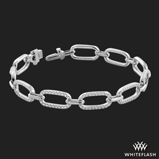 Paperclip Diamond Link Bracelet