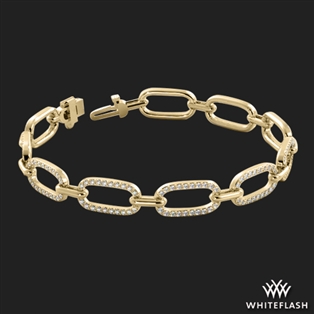 Paperclip Diamond Link Bracelet