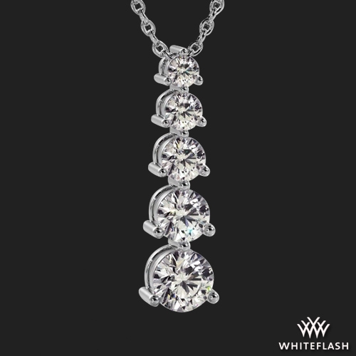 Five Stone Cascade Diamond Drop Pendant | 8539