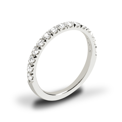 Valoria French-Set Diamond Wedding Ring