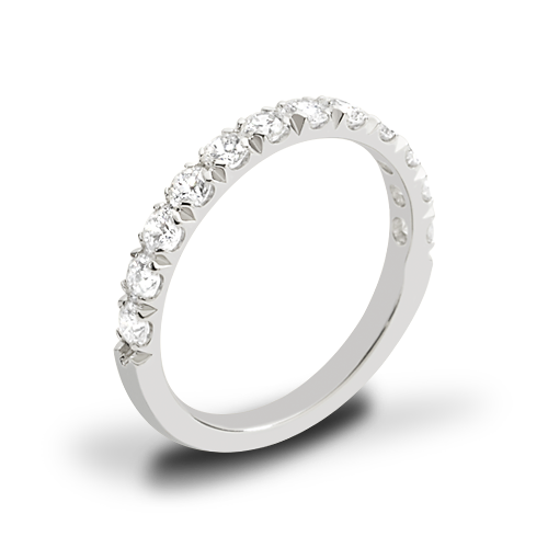 Valoria French-Set Diamond Wedding Ring