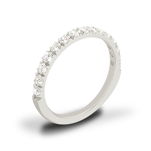 Valoria French-Set Diamond Wedding Ring