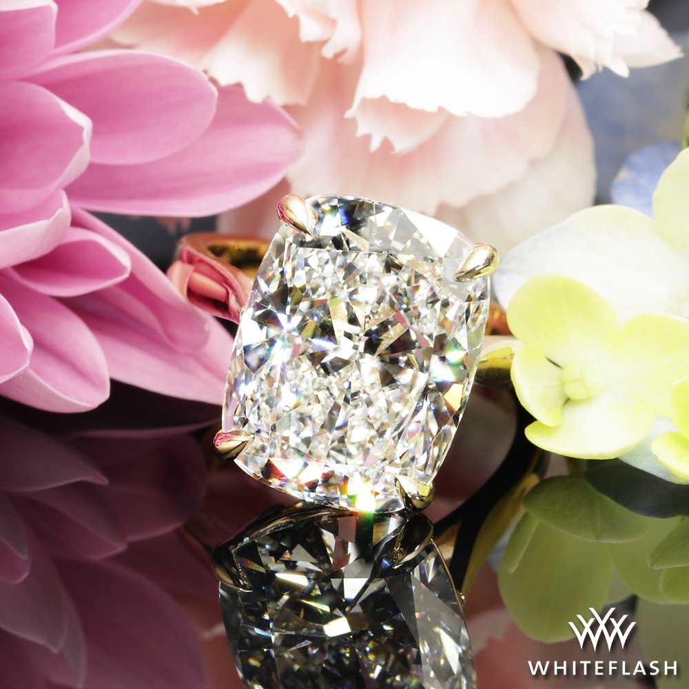 18k Yellow Gold Semi Custom Fine Line Solitaire