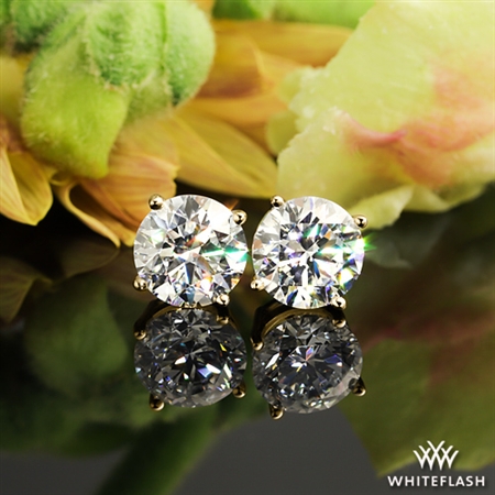 4 Prong Classic Diamond Earrings