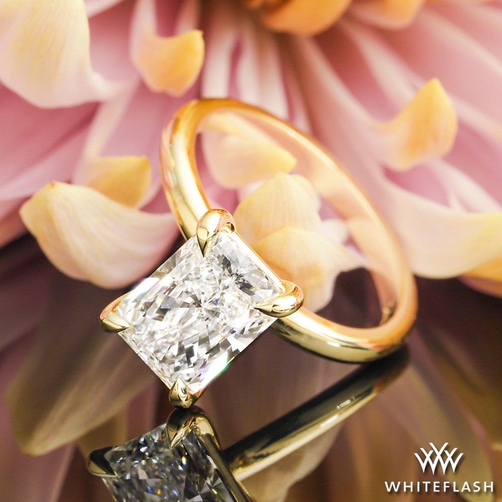 14k Yellow Gold Valoria Four Prong Solitaire Engagement Ring