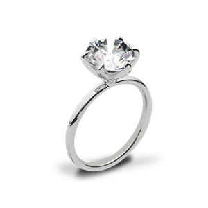 Tulip 6 Prong Solitaire Engagement Ring