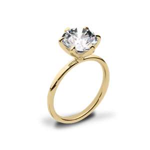 Tulip 6 Prong Solitaire Engagement Ring