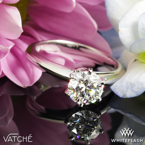 18k Yellow Gold Vatche U-113 6-Prong Tiffany Style Solitaire Engagement Ring