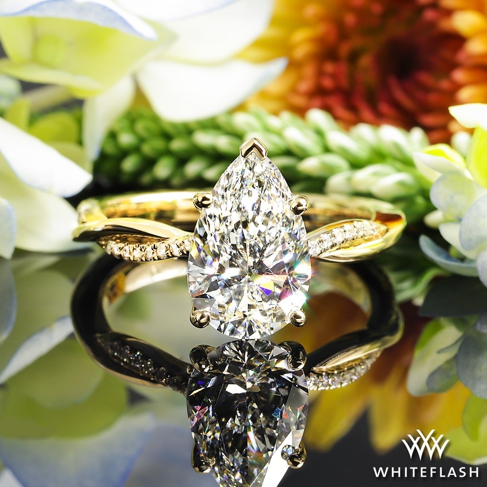 Valoria Flora Twist Diamond Engagement Ring