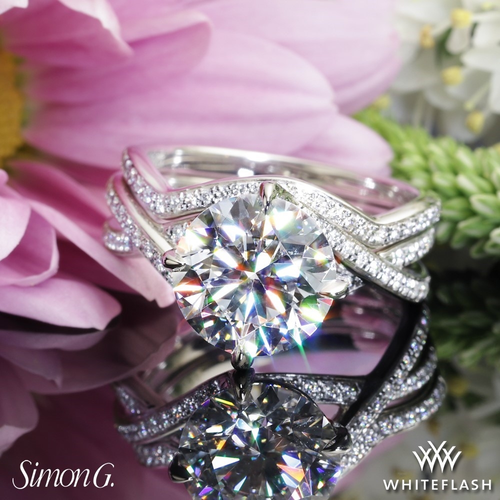 Simon G. MR1394 Fabled Diamond Wedding Set