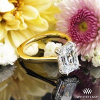 Custom Hidden Halo Solitaire Engagement Ring