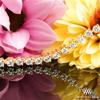 Semi-Custom Three-Prong Lab Diamond Tennis Bracelet