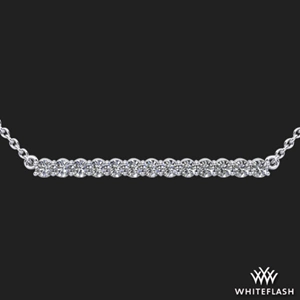 Modern Straight Line Diamond Bar Pendant
