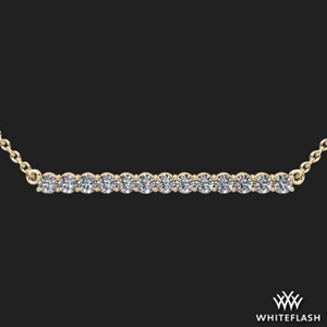 Modern Straight Line Diamond Bar Pendant