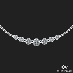 Seven Stone Graduated Diamond Curved Bar Pendant