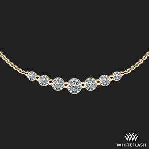 Seven Stone Graduated Diamond Curved Bar Pendant