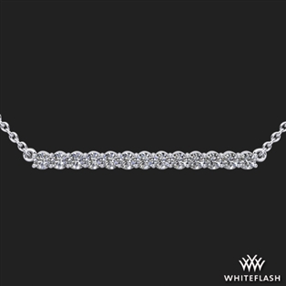 Modern Straight Line Diamond Bar Pendant