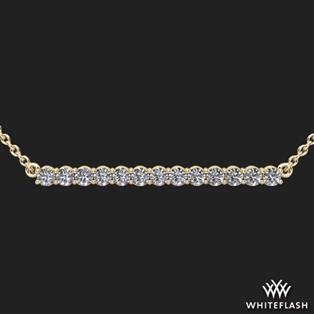 Modern Straight Line Diamond Bar Pendant