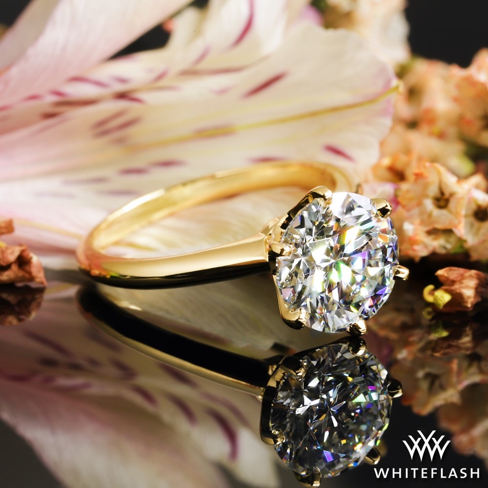 18k Yellow Gold Vatche U-113 6-Prong Solitaire Engagement Ring