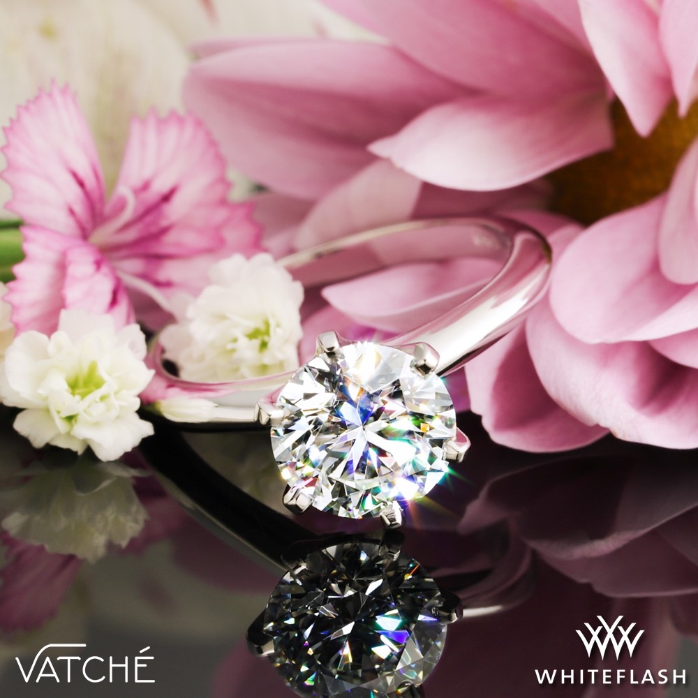 Platinum Vatche U-113 6-Prong Solitaire Engagement Ring