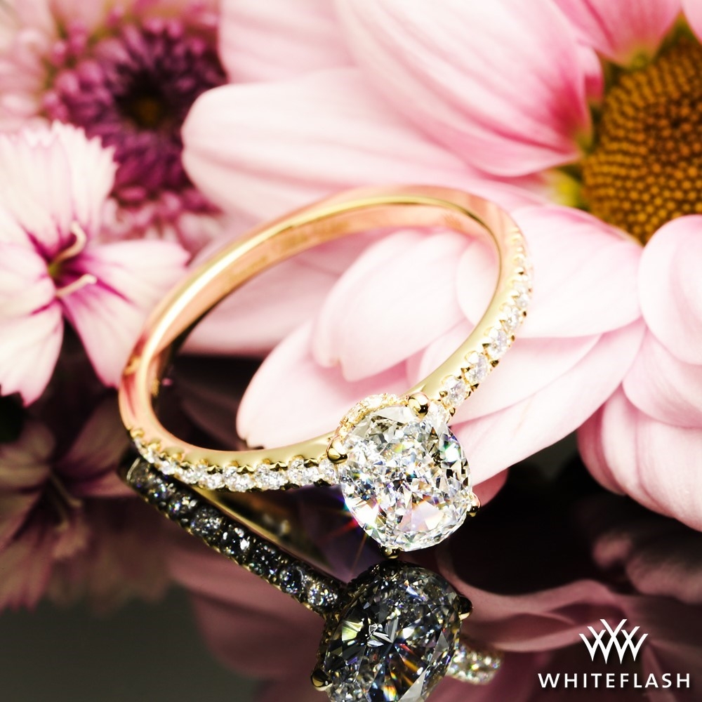 Custom Hidden Diamond Wrap Half Eternity Diamond Engagement Ring