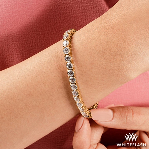 2.31ctw 14k Rose Gold Four-Prong Timeless Diamond Tennis Bracelet