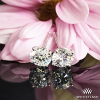 4 Prong Martini Diamond Earrings