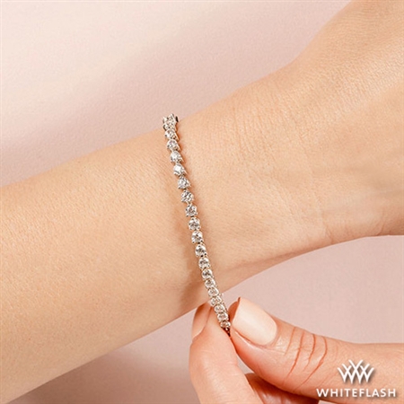 Three-Prong Diamond Tennis Bracelet