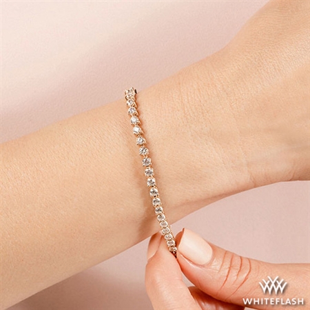 Three-Prong Diamond Tennis Bracelet
