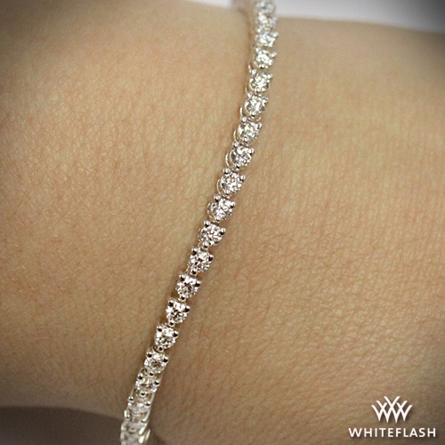 Three-Prong Diamond Tennis Bracelet