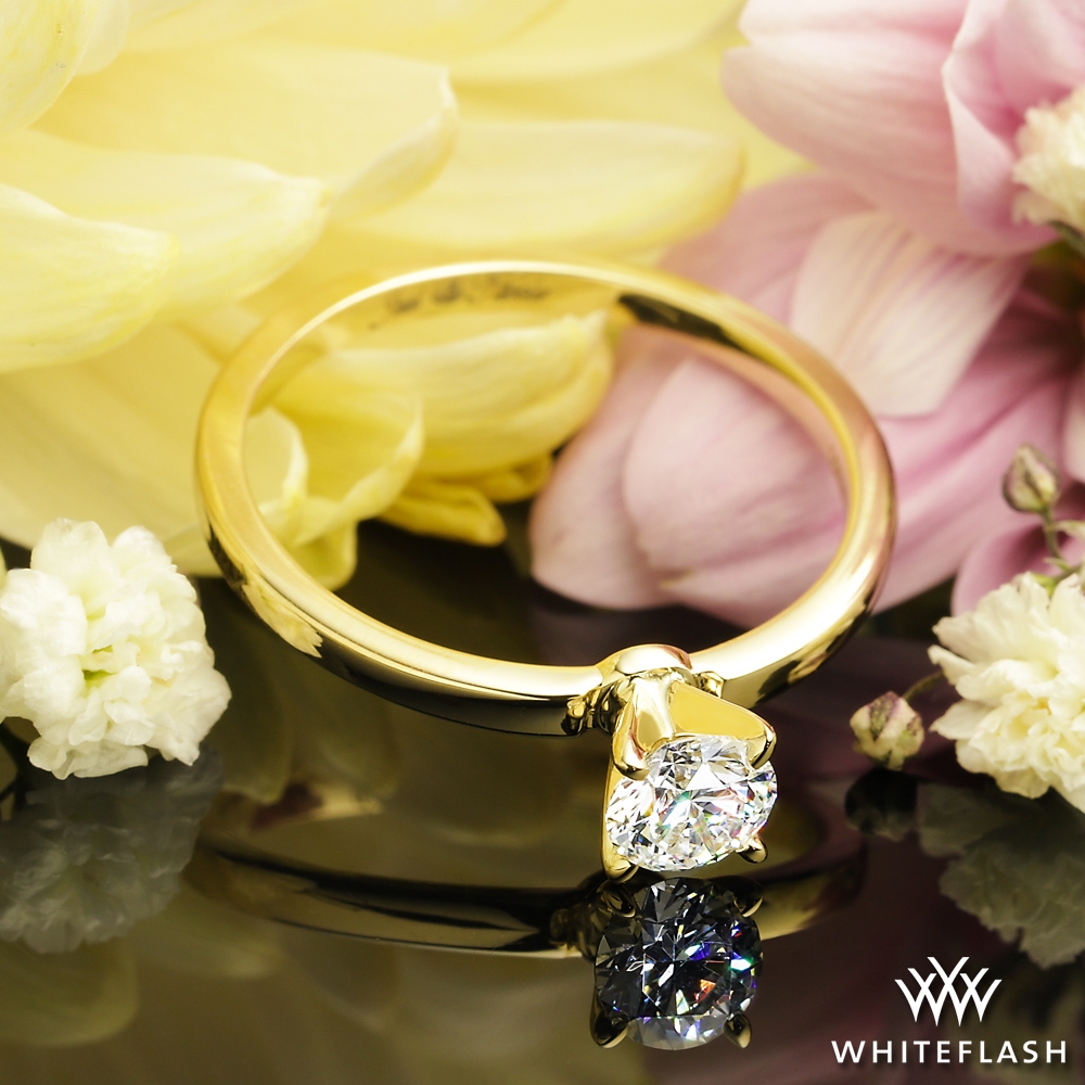 14k Yellow Gold Timeless 4 Prong Solitaire Engagement Ring