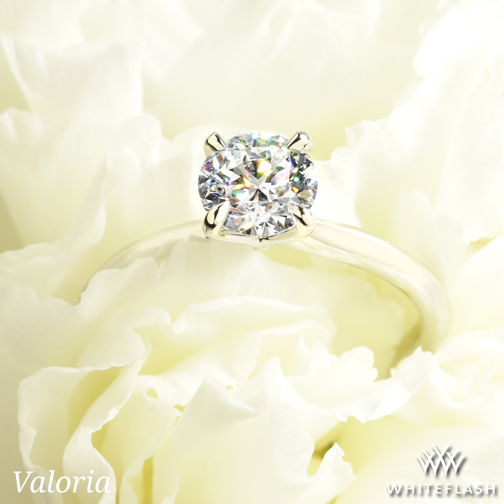 Valoria Petite Four Prong Solitaire Engagement Ring
