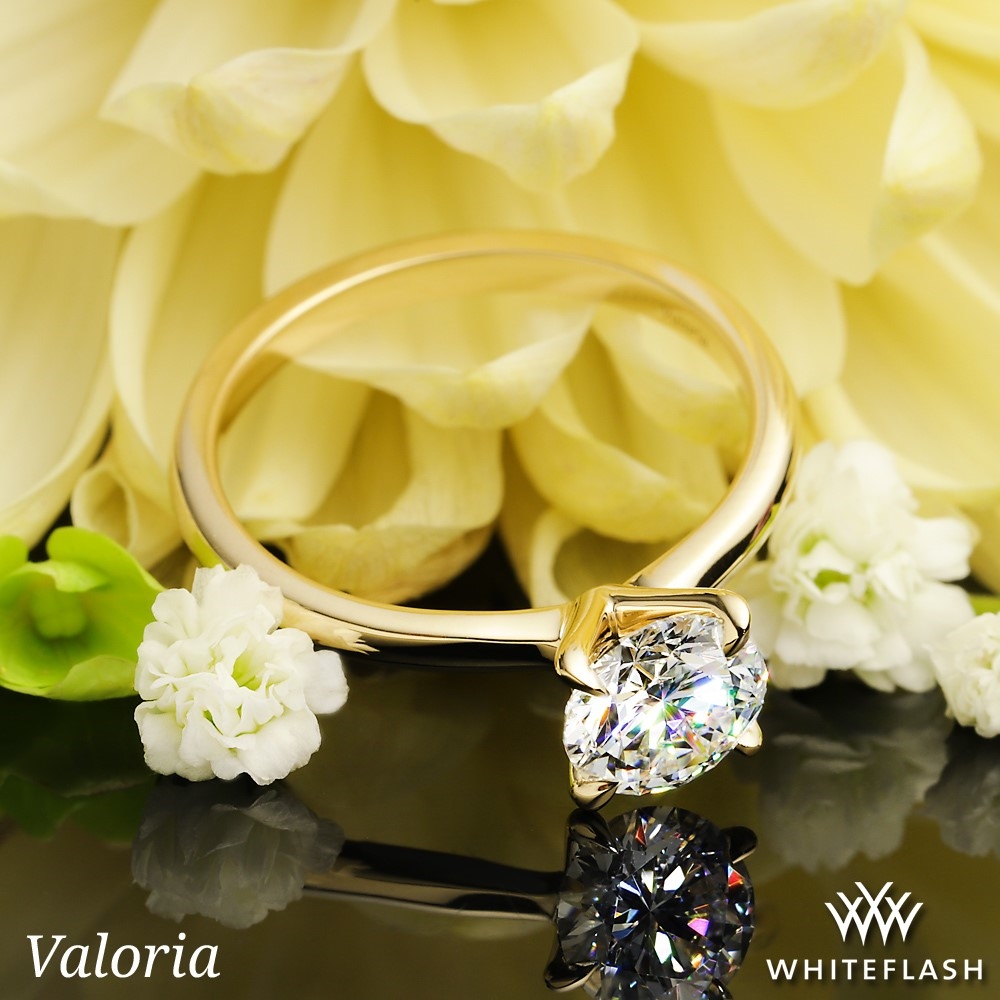 Valoria Petite Four Prong Solitaire Engagement Ring