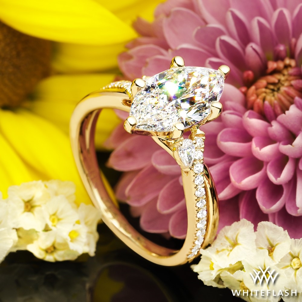Custom Twisted Diamond Engagement Ring