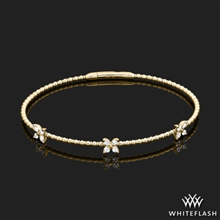 Flexible Clover Cluster Diamond Bangle