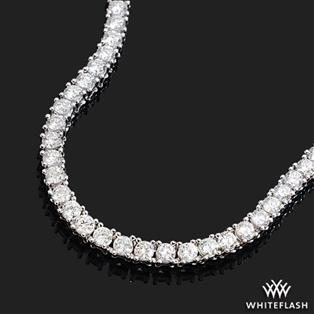 Classic Straight Diamond Tennis Necklace