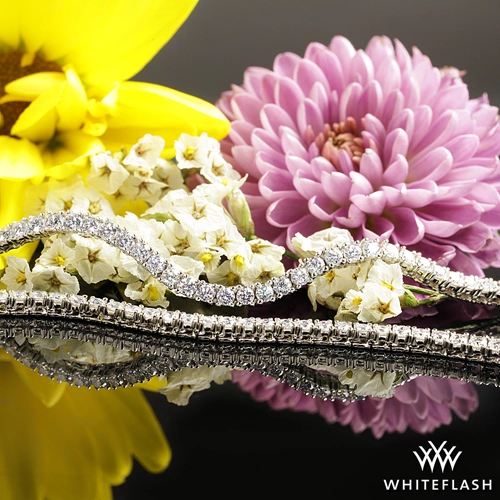 5.00ctw 14k White Gold Classic Straight Lab Created Diamond Tennis Necklace